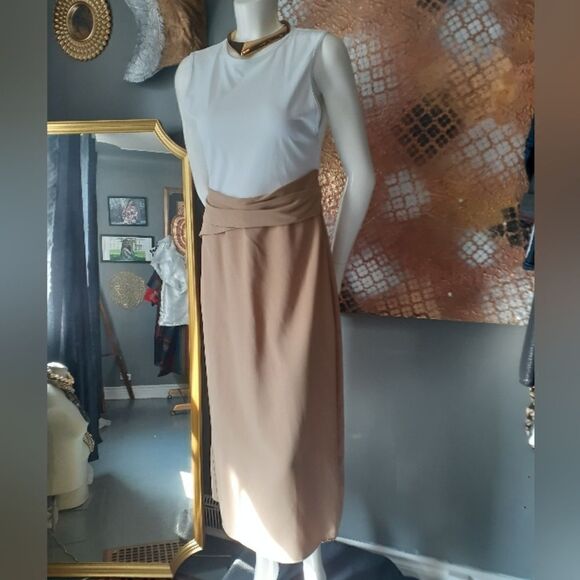 NWT Zara Cotton Blend Colourblock Midi Dress - Picture 2 of 15